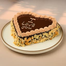 Yummy Propose Day Gift of Love You Chocolate Cake 1