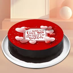 Beautiful Promise Day Photo Cake in Chocolate Flavor 1