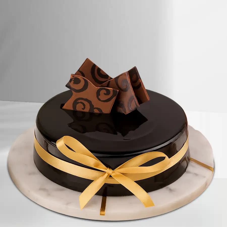 Yummy Gift of Dark Chocolate Cake for Promise Day