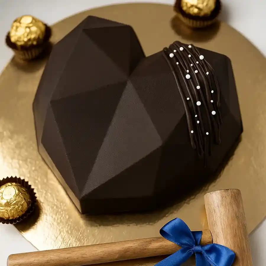 Romantic Chocolate Smash Cake