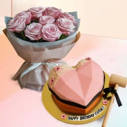 Love Infusion Cake with Pink Rose Ensemble 1