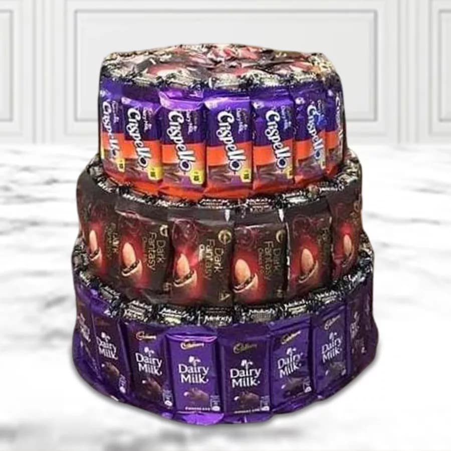 Mesmerizing 3 Layer Arrangement of Mixed Chocolate n Cookies