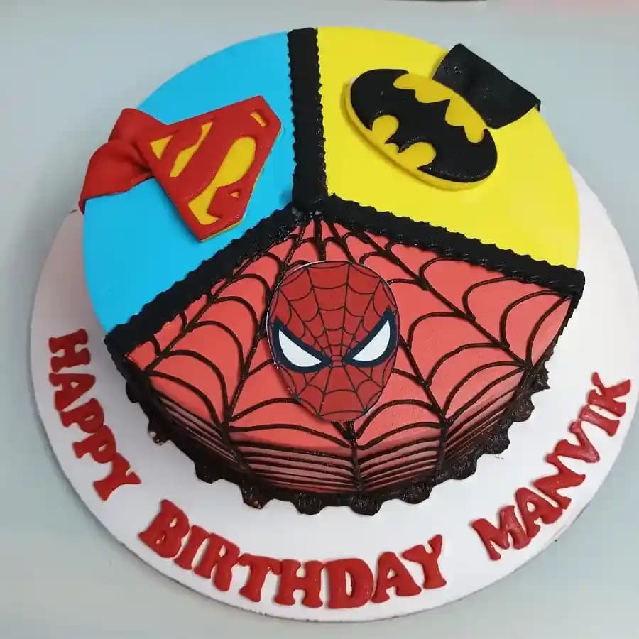 Treasured Super Hero Fondant Cake for Infants