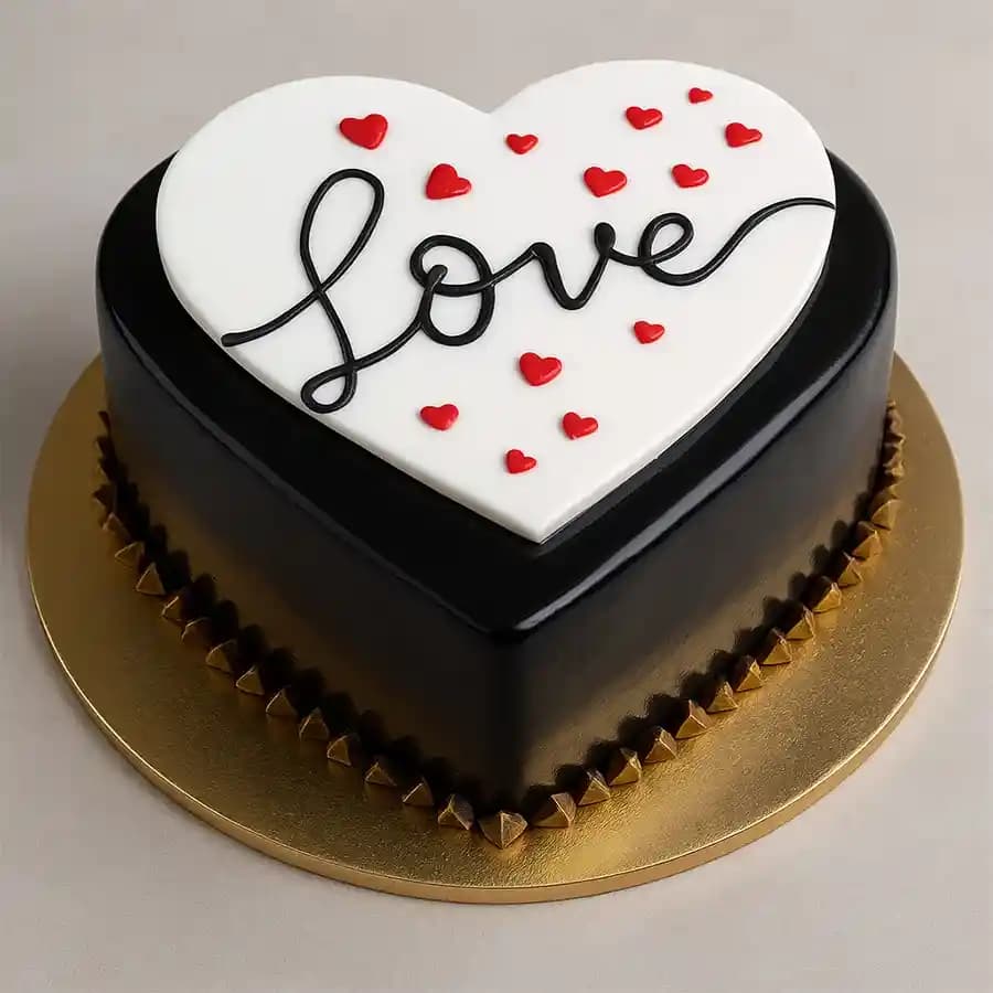 Impressive Heart Shape Chocolate Cake