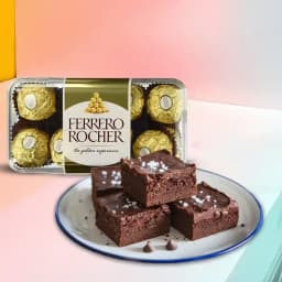 Appetizing Brownies with Ferrero Rocher Chocolates 1