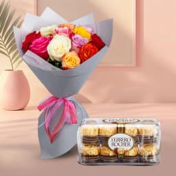 Exquisite Rose Arrangement with Ferrero Rocher 1