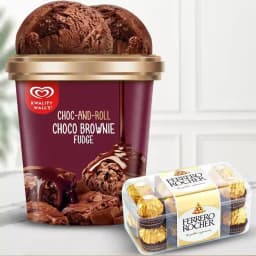 Delicious Ferrero Rocher N Choco Brownie Fudge Ice Cream from Kwality Walls 1