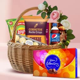 Made For You Gift Basket with Cadbury Celebrations 1