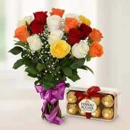Pleasant Roses and Ferrero Rocher Chocolates 1