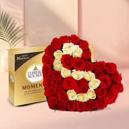 Chocolaty Love N Rosy Heart Gift Combo 1