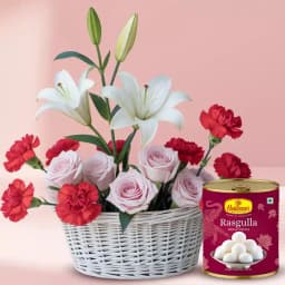 Enchanting Floral Assortment with Delicacies 1