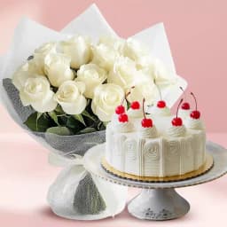 Charming Bliss: Roses and Cake Gift Set 1