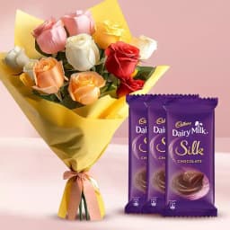 Floral Bliss: Roses & Chocolate Delight 1