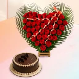 Romantic Blossom & Decadent Chocolate Cake 1