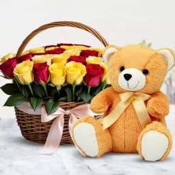 Joyful Floral and Teddy Gift Set 1