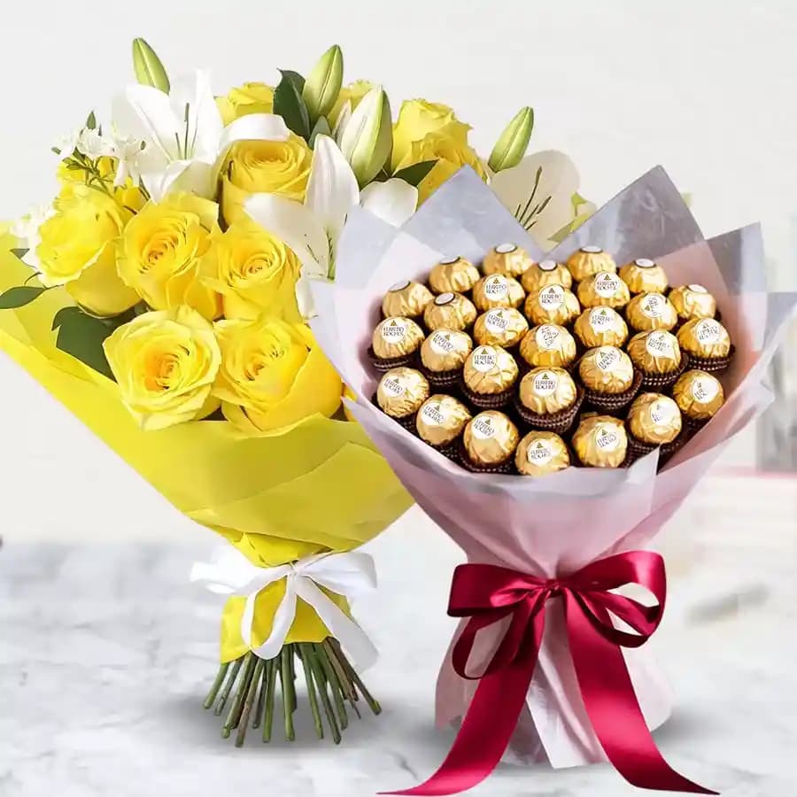 Golden Petals & Chocolate Delight