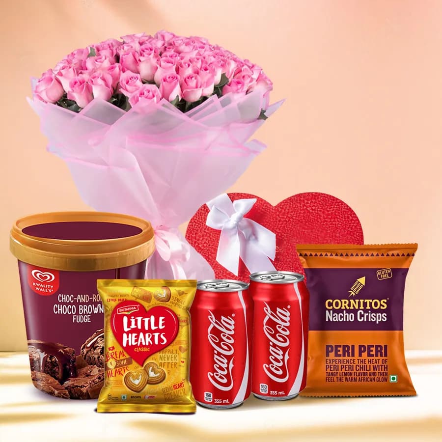 Brilliant Kwality Walls Ice Cream Hamper with Rosy Treat