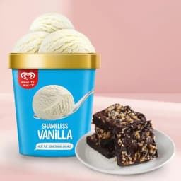 Yummy Chocolate Walnut Brownie n Kwality Walls Vanilla Ice Cream 1