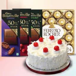 Classic Display of Cake with Bournville and Ferrero Rocher 1