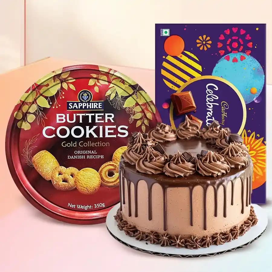 Delectable Combo of Cadbury Celebration N Cake with Butter Cookies