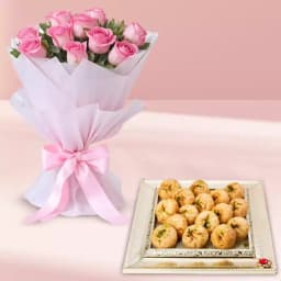 Delightful Balushahi & Rose Gift Set 1