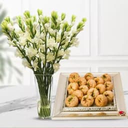 Elegant Balushahi Delight with Floral Elegance 1