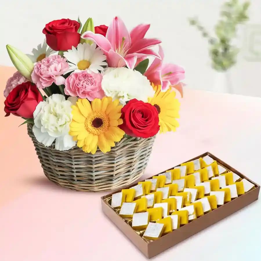 Sweet Symphony: Kaju Kesar and Floral Elegance