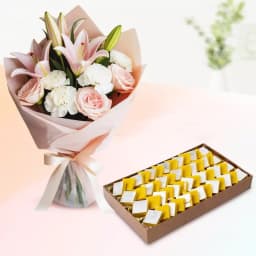 Kaju Kesar Delight with Floral Elegance 1