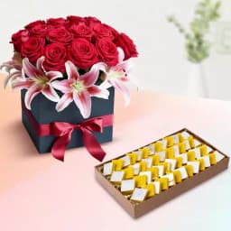 Kaju Kesar Delight with Floral Elegance 1