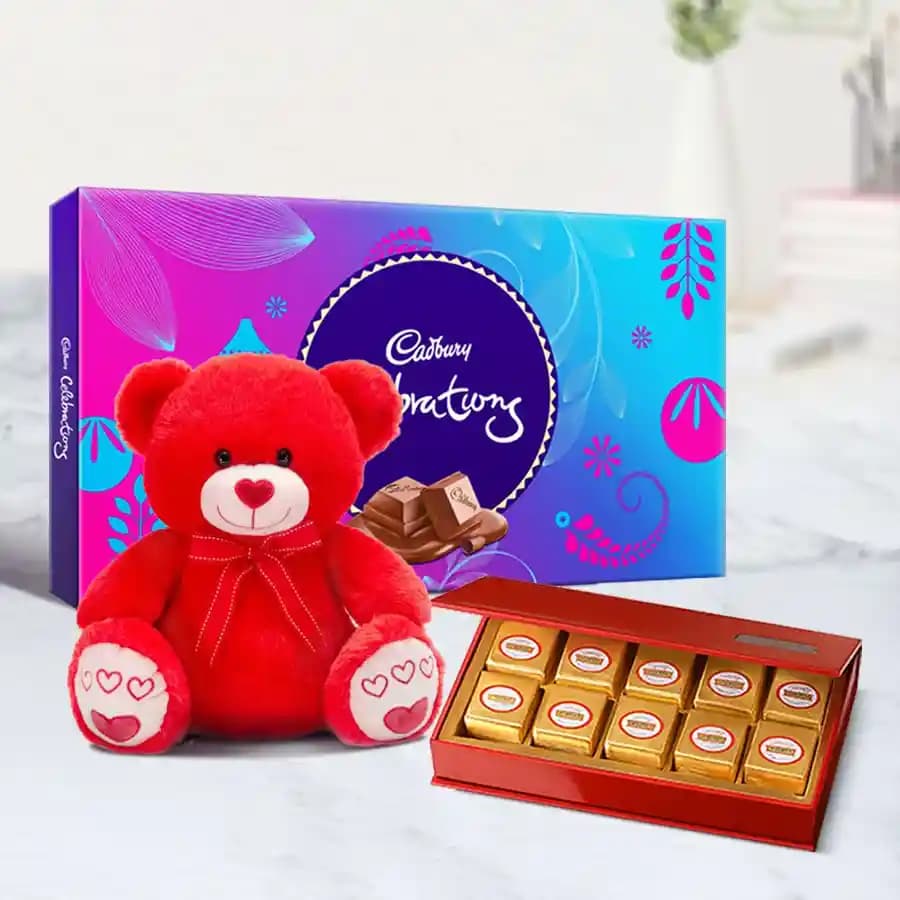 Bikanervala Mewa Bite Orange with Teddy N Cadbury Celebration