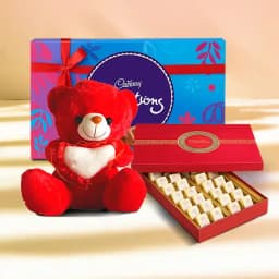 Bikanervala Halwa Sohan with Teddy N Cadbury Celebration Chocolate Pack 1