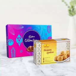 Besan Ladoo with Cadbury Celebration 1