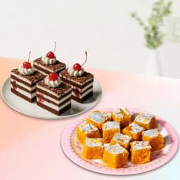 Moong Dal Burfi with Chocolate Pastry 1