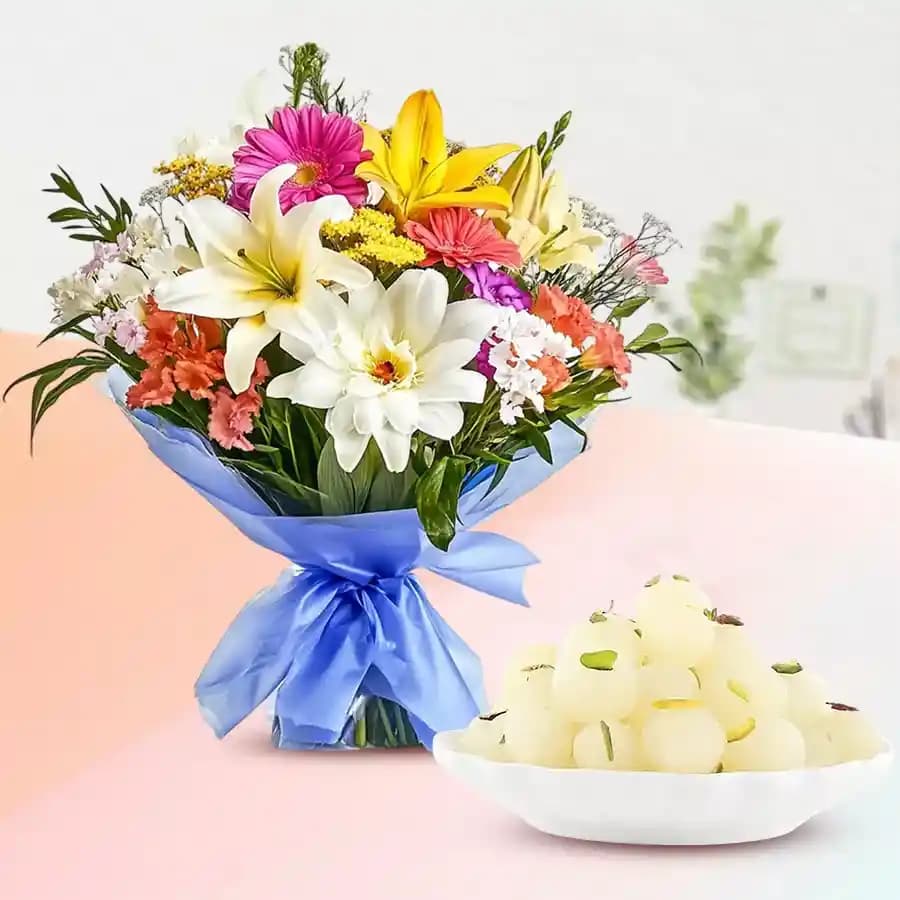 Rashbhari with Seasonal Flower Bouquet