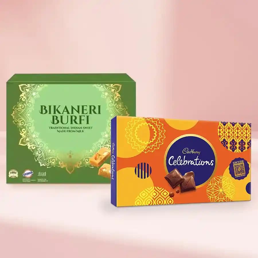 Bikaneri Burfi with Cadbury Celebration