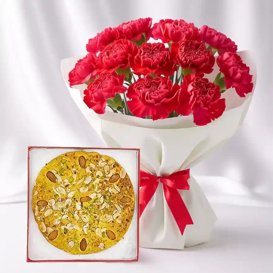 Almond Delight with Blossoming Carnations