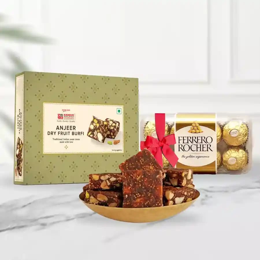 Exquisite Khajur Anjeer Delight with Gourmet Ferrero Rocher