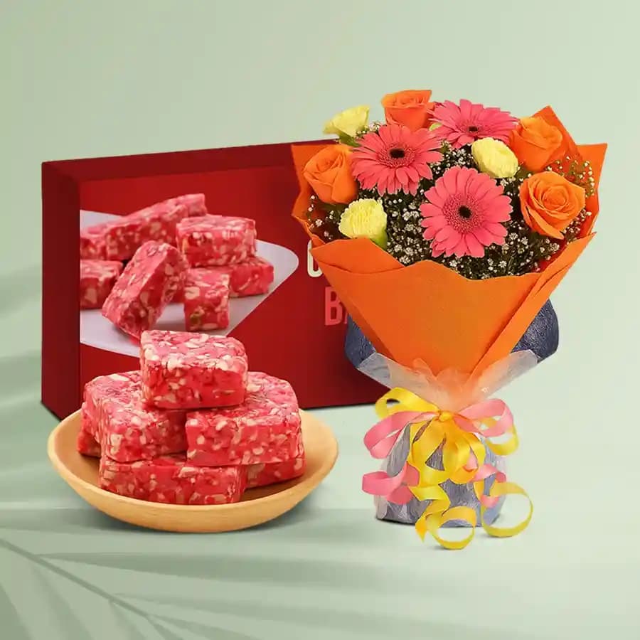 Festive Cherry Delight & Floral Surprise