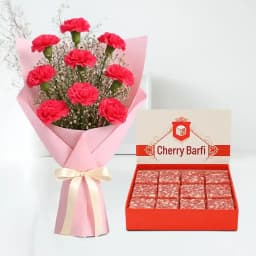 Delightful Cherry Barfi & Rose Bloom Duo 1