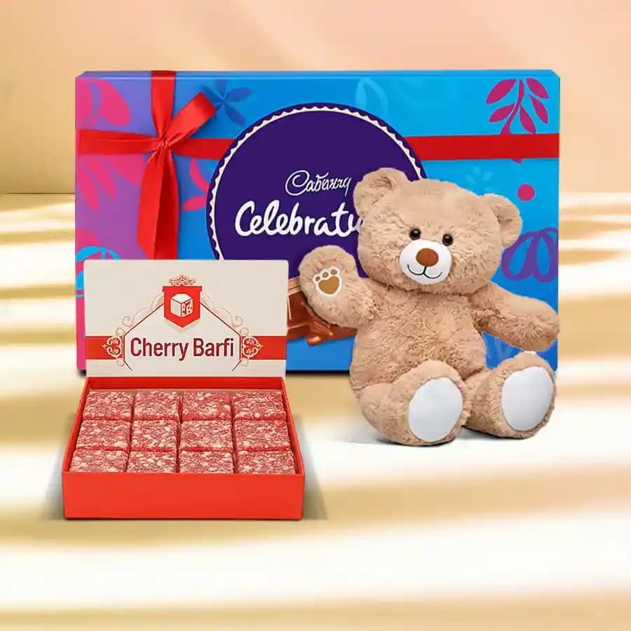 Sweetheart's Delight with Snuggly Teddy