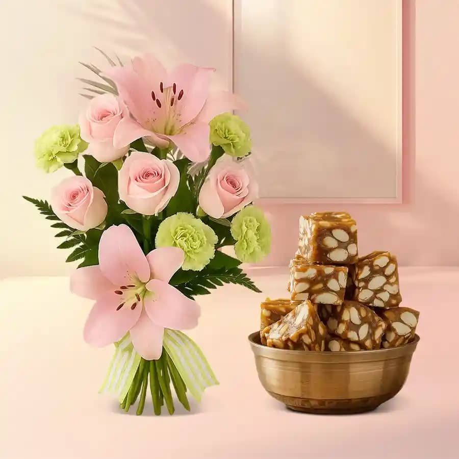 Decadent Anjeer Delight with Flower Elegance