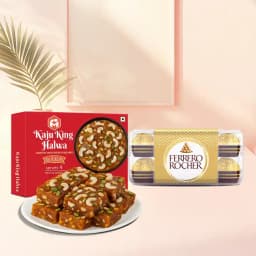 Kaju Delight & Ferrero Chocolate Gift Box 1