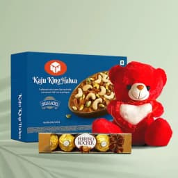 Kaju Halwa Bliss with Cuddly Teddy 1