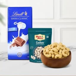 Kaju King from Shree Mithai with Lindt Excellence Chocolate Bar 1