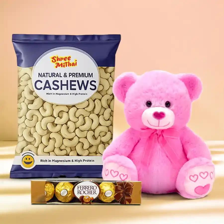 Kaju King from Shree Mithai with Teddy N Ferrero Rocher