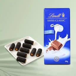 Kaju Choco Roll from Shree Mithai with Lindt Excellence Chocolate Bar 1
