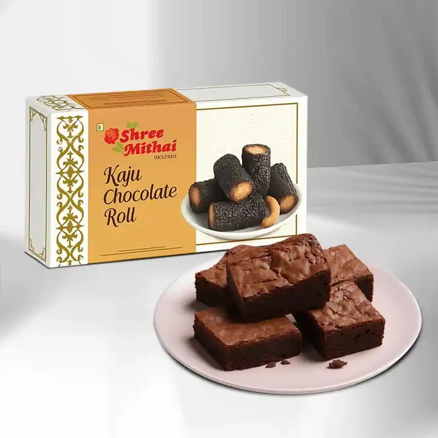 Kaju Choco Roll from Shree Mithai with Brownie