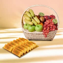 Milk Cake from Shree Mithai with Fresh Fruit Basket 1