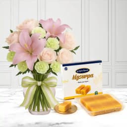 Mysurpa from Sri Krishna Sweets with a Flowers Bouquet 1