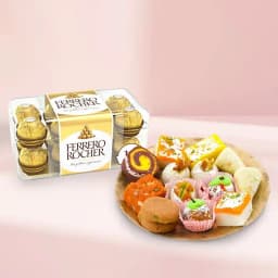 Assorted Sweets from Adyar Ananda Bhawan with Ferrero Rocher 1